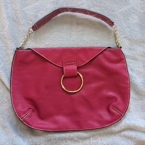 Avon Fuchsia Shoulder Bag with Gold Accents